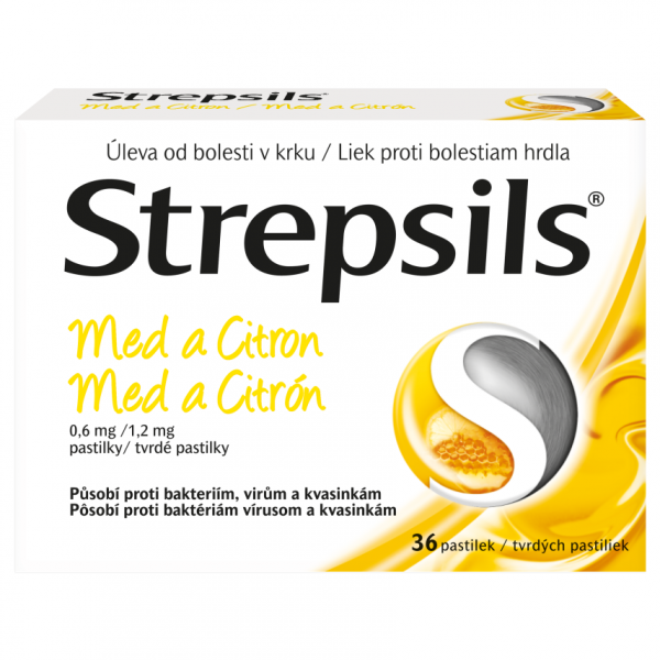 Strepsils Med a Citron 0.6mg/1.2mg pas.36