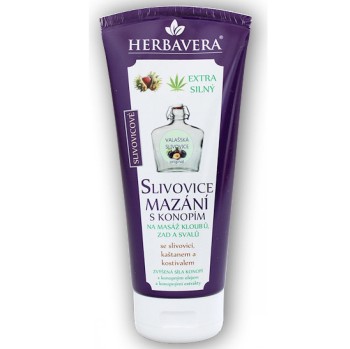 Herbavera Slivovicové mazání s konopím 200ml