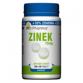 Zinek 15mg tbl.100+50 Bio-Pharma