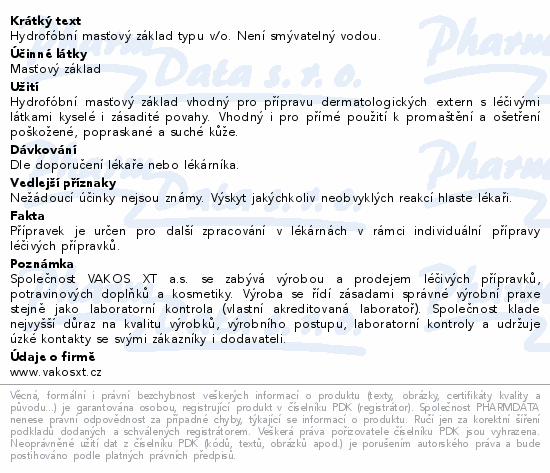 Informace o produktu:<br> Unguentum leniens 500g CSC