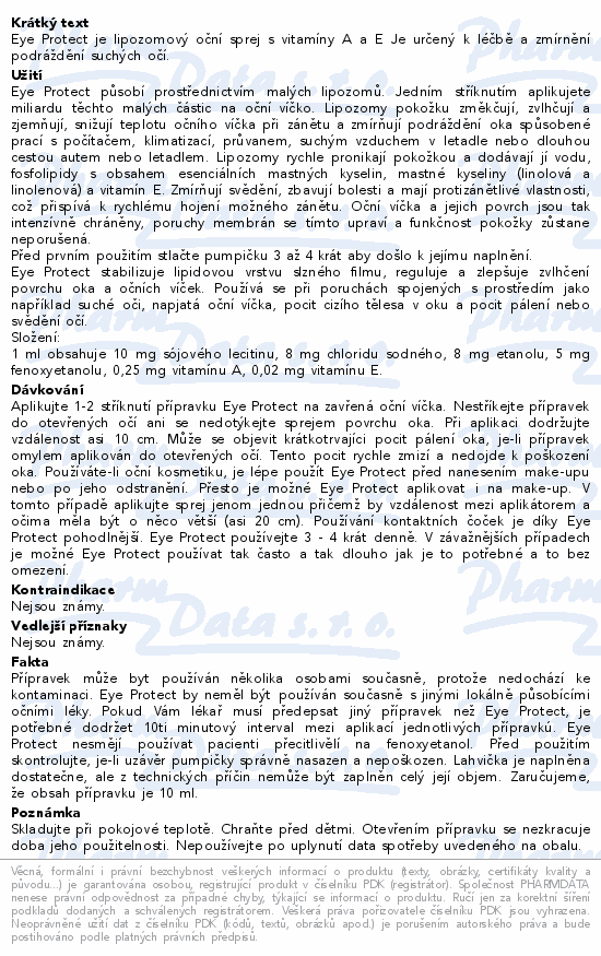Informace o produktu:<br> Tears Again oční sprej s lipozomy 1x10ml