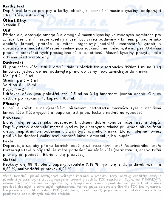 Informace o produktu:<br> APTUS Eforion vet.mix 200ml