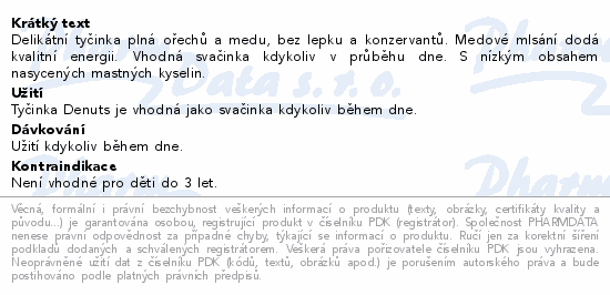Informace o produktu:<br> NUTREND DeNuts ořechová tyčinka pistácie+slun.35g