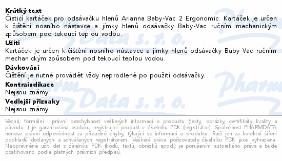 Informace o produktu:<br> Arianna Baby-Vac 2 Ergonomic Čisticí kartáček ods.