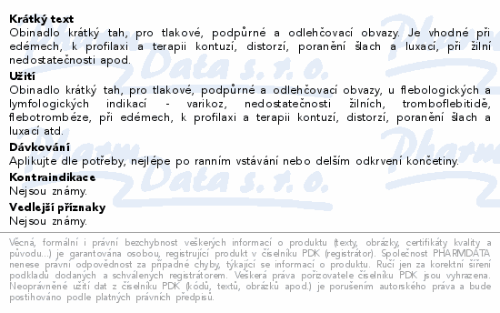 Informace o produktu:<br> Obinadlo elast. Rosidal K 12cm x 5m 1ks