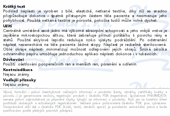 Informace o produktu:<br> Fixopore S sterilní náplast 8x15cm 50ks