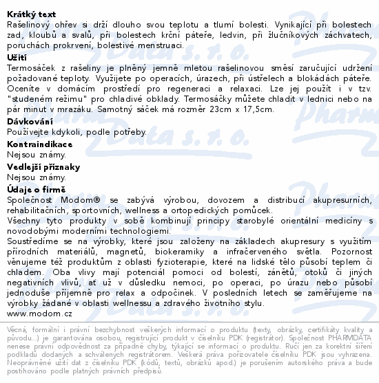 Informace o produktu:<br> Termosáček Rašelina SJH 605G