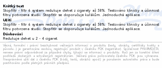 Informace o produktu:<br> Stopfiltr 3x30ks