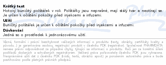 Informace o produktu:<br> Vata buničitá dělená 40x50mm/500ks Steriwund