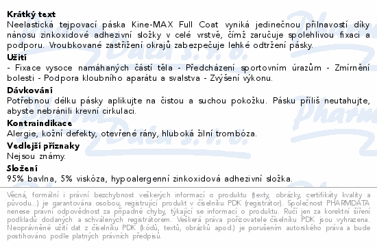 Informace o produktu:<br> KineMAX Full Coat neelast. tejp 2.5cmx10m