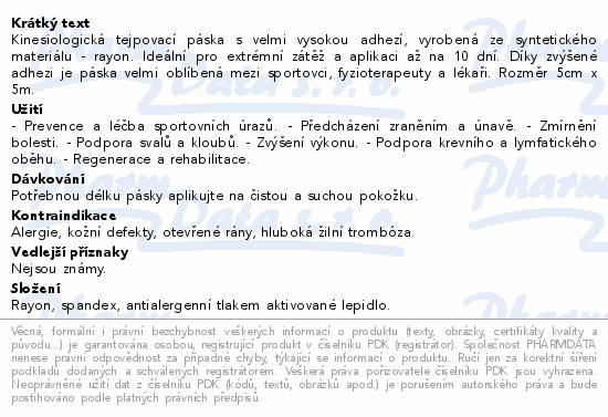 Informace o produktu:<br> KineMAX SuperPro Ray. kinesiology tape čern.5cmx5m