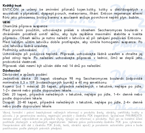 Informace o produktu:<br> Enticon 30 ml