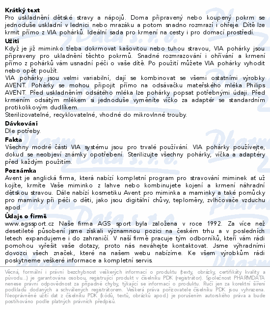 Informace o produktu:<br> AVENT VIA Jídelní sada pro batolata Nové