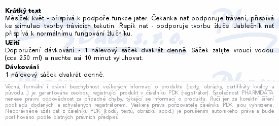 Informace o produktu:<br> Jančův čaj žlučníkový n.s. 20x1.7g