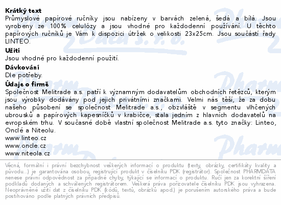 Informace o produktu:<br> Papírové ručníky sklád. ZZ 1vrstvé zelené 2x250ks