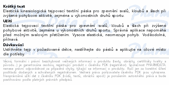 Informace o produktu:<br> FIXAtape Sport Kinesio tejp.páska 5cmx5m žlut