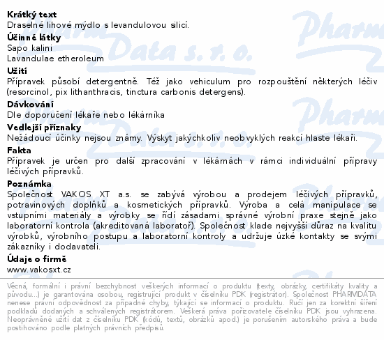 Informace o produktu:<br> Spiritus saponis kalini 900g CSC