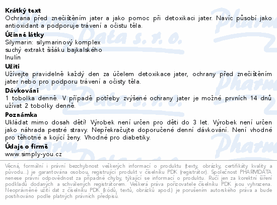 Informace o produktu:<br> SILYMARIN DUO Da Vinci Academia tob.30+15 ZDARMA