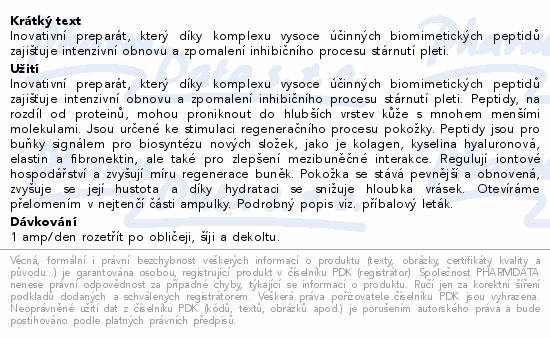 Informace o produktu:<br> Medic Peptides kúra v ampulích 7x2ml