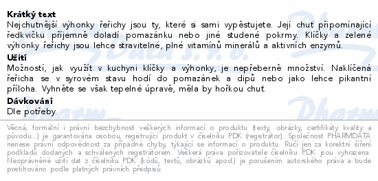 Informace o produktu:<br> Řeřicha semínka na klíčení BIO 200g Wolfberry