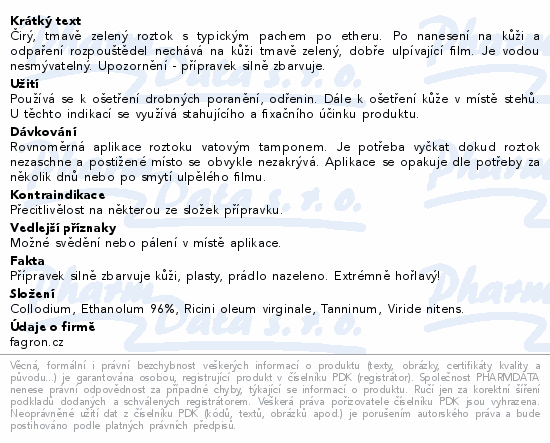 Informace o produktu:<br> Solutio Novikov (Novikovův roztok) 50g Fagron