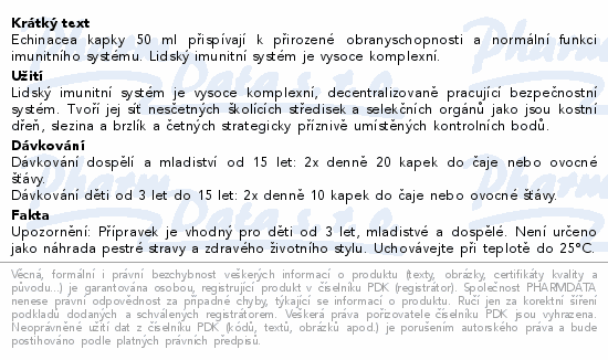 Informace o produktu:<br> Naturprodukt Echinacea kapky 50ml