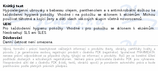 Informace o produktu:<br> Cutosan ubrousky DrKonrad 48 ks