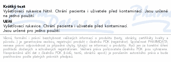 Informace o produktu:<br> VulkanSafe Nitril rukavice jednoráz. 100ks vel.L