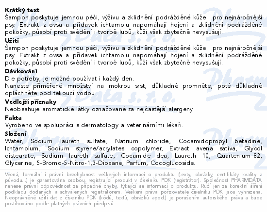 Informace o produktu:<br> Proactivet Zdravá srst Derma šampon 250ml