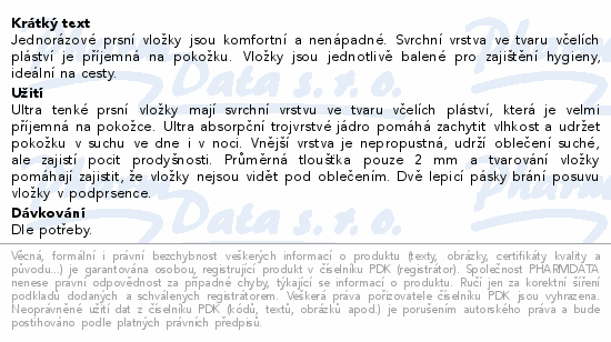 Informace o produktu:<br> AVENT Prsní vložky jednorázové 60ks