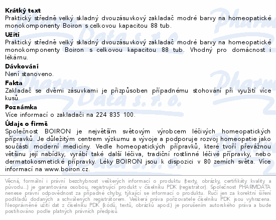 Informace o produktu:<br> Zakladač Boiron domácí - modrý