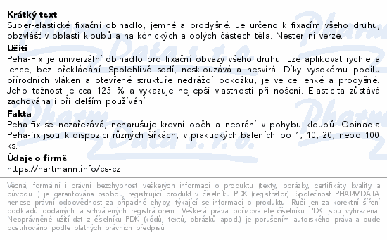 Informace o produktu:<br> Obin.elast.fix.Peha-fix 8cmx4m (Peha-crepp)