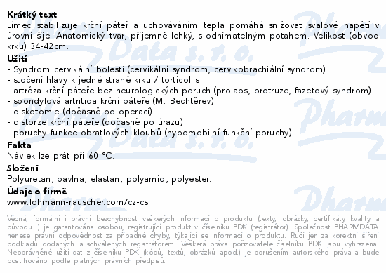 Informace o produktu:<br> Límec Cellacare Cervical classic 7.5cm vel.2