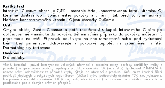 Informace o produktu:<br> Biotter intenzivní C sérum 30ml