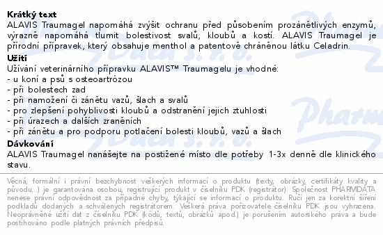 Informace o produktu:<br> ALAVIS TRAUMAGEL 100g