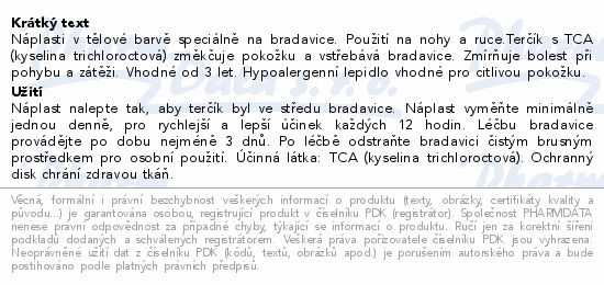 Informace o produktu:<br> FOOT Care Náplasti na bradavice 12 ks