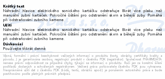 Informace o produktu:<br> DEPAN Náhradní hlavice pro sonický kartáček 2ks