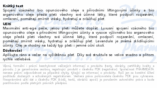 Informace o produktu:<br> Saloos Královská péče Argan&Opuncie+Levan.BIO 20ml