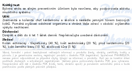 Informace o produktu:<br> LEROS ImunitaMAX Echinacea&Sedmikráska n.s.20x1.2g