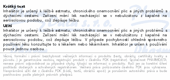 Informace o produktu:<br> DEPAN Nosní pístový inhalátor