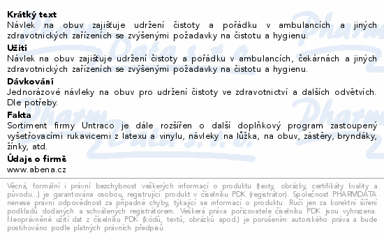 Informace o produktu:<br> Návlek na obuv PVC 100ks