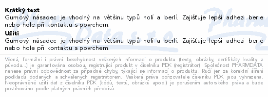 Informace o produktu:<br> Násadec na berle č.4 TRV pryž.trvanlivý černý