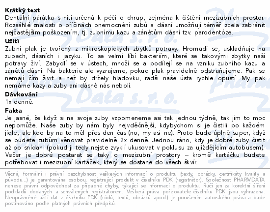 Informace o produktu:<br> SOFTdent Butterfly dentální párátka s nití 50ks