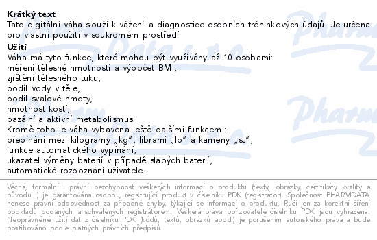 Informace o produktu:<br> Diagnostická váha černá Beurer BF 400
