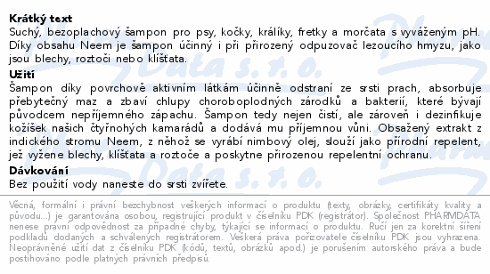 Informace o produktu:<br> Menforsan Šampon suchý s repelentem 250g
