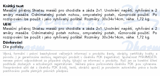 Informace o produktu:<br> NAIPO Masážní přístroj pro chodidla MGF-1005