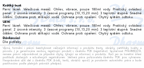 Informace o produktu:<br> NAIPO Masážní přístroj pro chodidla oFlexiSpa