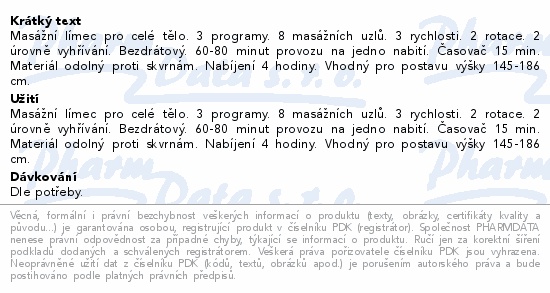 Informace o produktu:<br> NAIPO Masážní límec oCuddle-P1