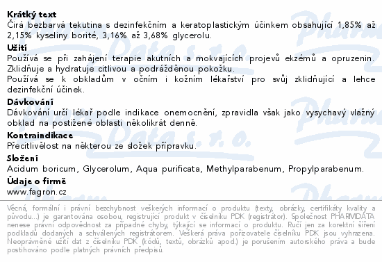 Informace o produktu:<br> Solutio Jarisch 1000g Fagron
