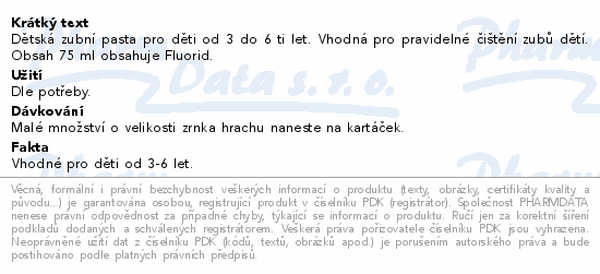 Informace o produktu:<br> Mr.White Dětská zubní pasta MINIONS 75ml